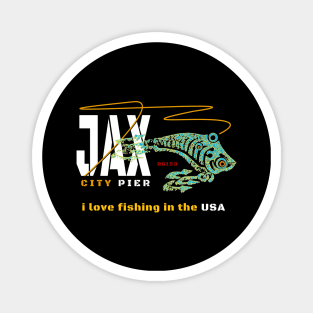 JAX City Pier, Jacksonville Beach Pier Magnet